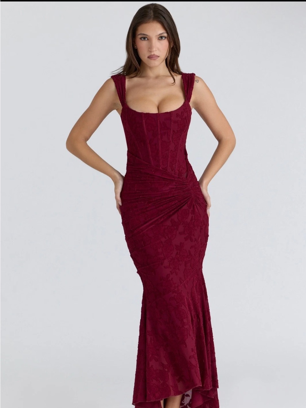 House of Cb Cesca Wine Dress